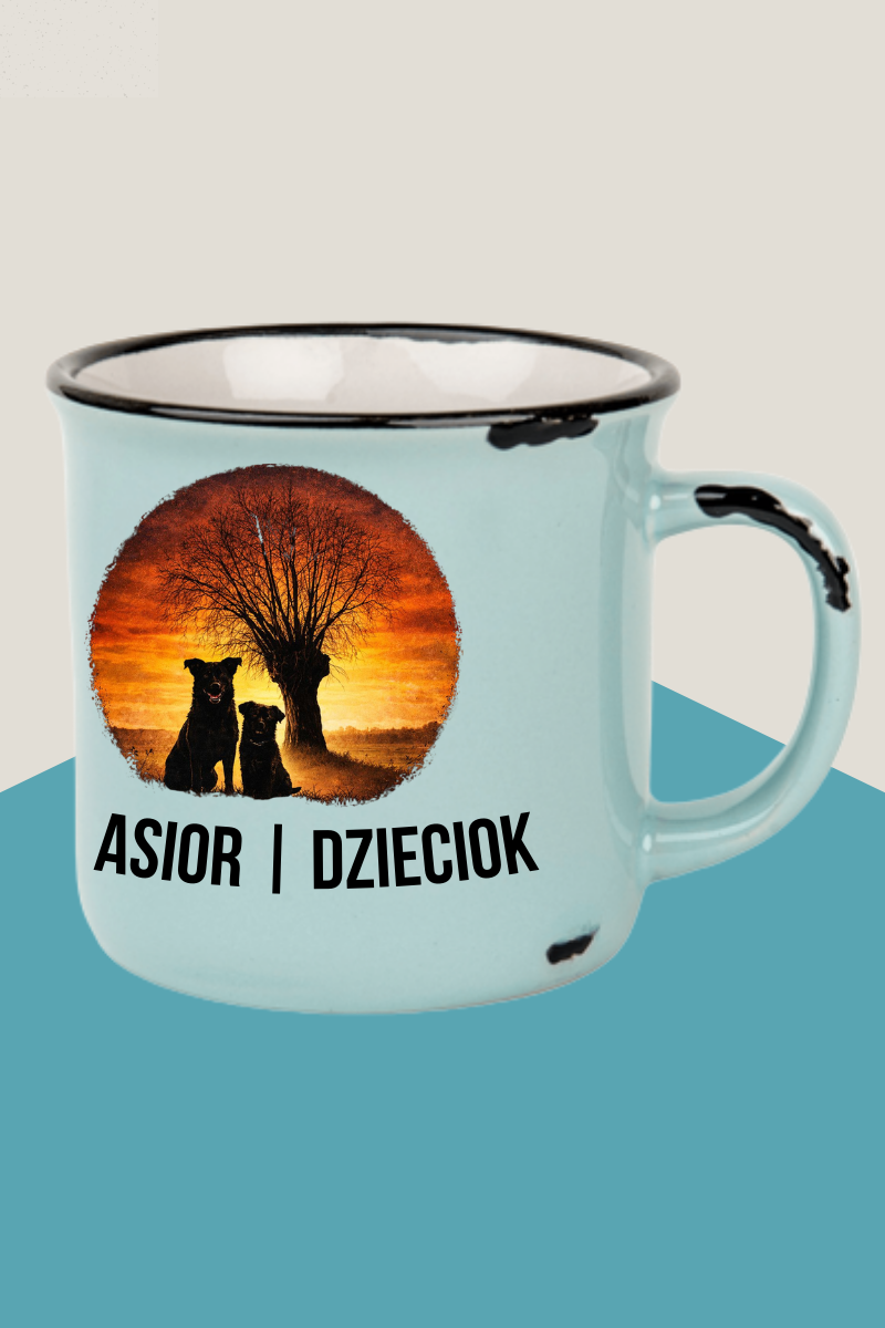 KUBEK RETRO – DRZEWO ARIORA I DZIECIOKA