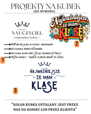 KUBEK DLA NAUCZYCIELA Z WYBRANYM TEKSTEM