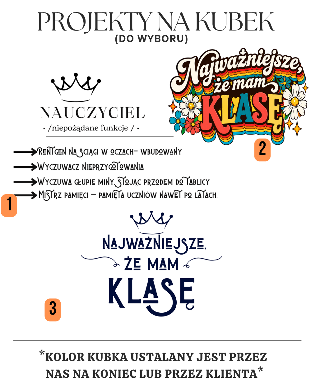 KUBEK DLA NAUCZYCIELA Z WYBRANYM TEKSTEM - obrazek 2