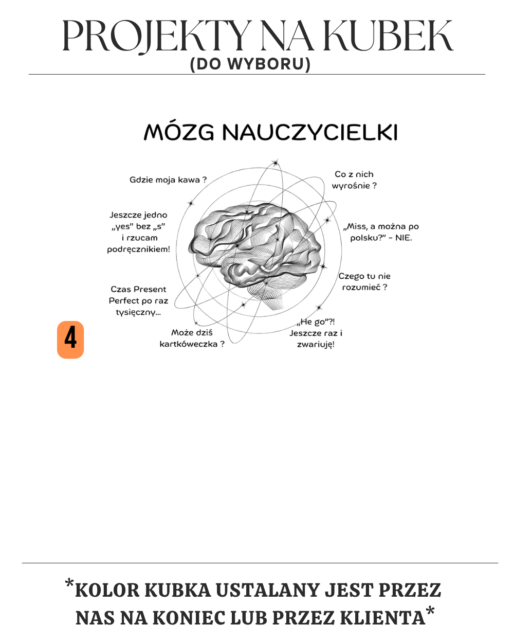 KUBEK DLA NAUCZYCIELA Z WYBRANYM TEKSTEM - obrazek 3